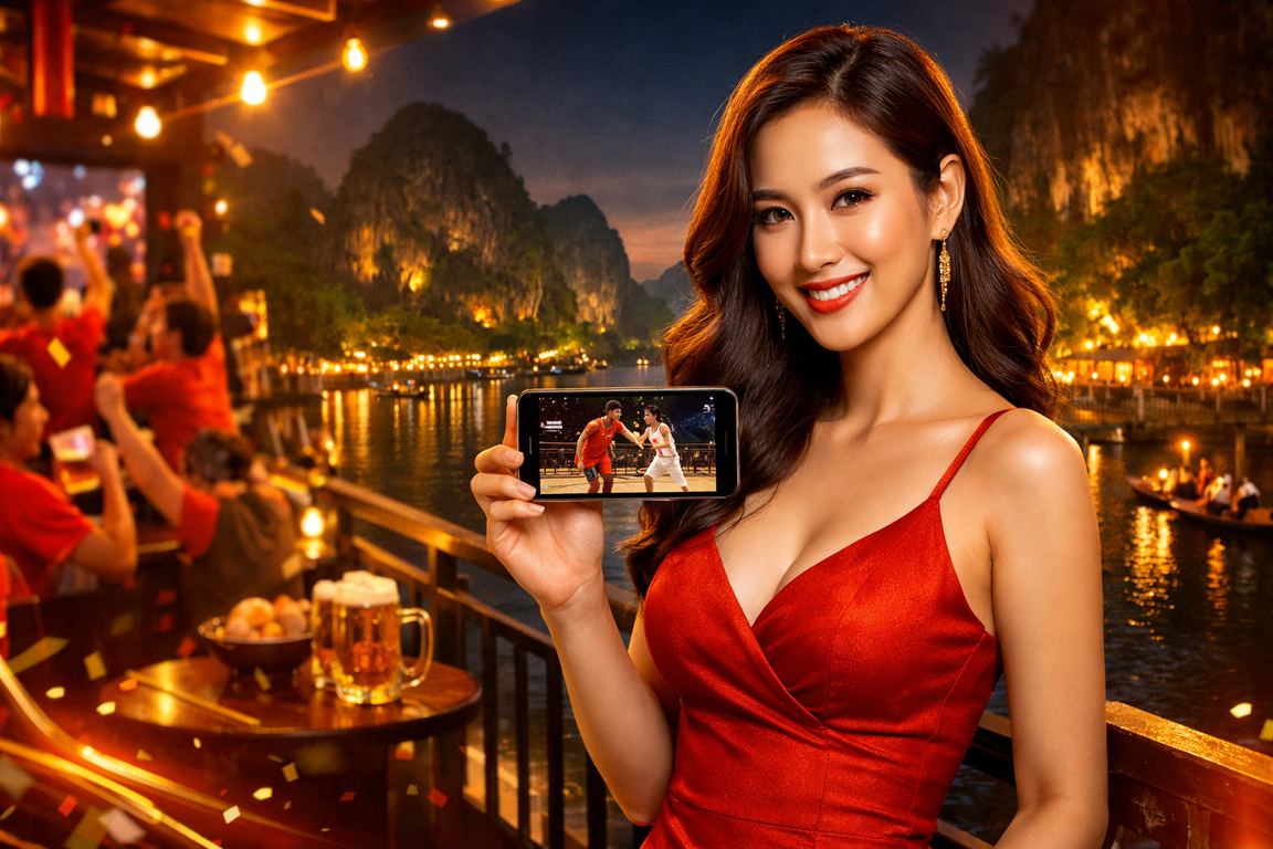 Người chơi tại Ninh Bình theo dõi kết quả cược bóng rổ trên điện thoại di động